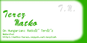 terez matko business card